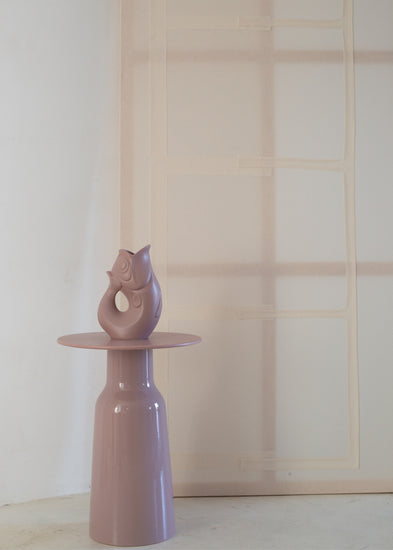 Carafe GlouGlou - Faïencerie de Charolles-  rose-mat- fabrication artisanale