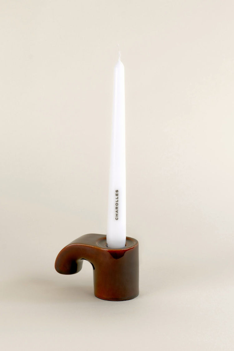 Bougeoir Archet avec bougies flambeaux Charolles